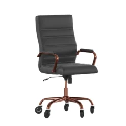 Flash Furniture Whitney High Back Executive Swivel Office Chair With Black Frame, Arms, And Transparent Roller Wheels -Flash Furniture Shop GUEST 002757c4 8276 4728 9485 ad15bb3649ea