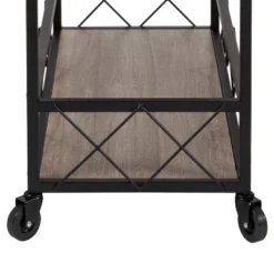 Flash Furniture Buckhead Distressed Light Oak Wood And Iron Kitchen Serving And Bar Cart With Wine Glass Holders -Flash Furniture Shop GUEST 012aee5d 8d85 4a07 add9 605660f2fdd0