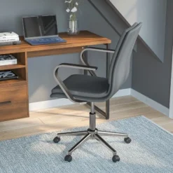 Flash Furniture James Mid-Back Designer Executive Upholstered Office Chair With Brushed Metal Base And Arms 19 Flash Furniture James Mid-Back Designer Executive Upholstered Office Chair With Brushed Metal Base And Arms -Flash Furniture Shop GUEST 017d1a7b 4b80 40a8 ae94 6b51da544b70