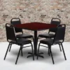 Flash Furniture 36'' Square Laminate Table Set With X-Base And 4 Trapezoidal Back Banquet Chairs
