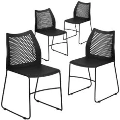Flash Furniture 4 Pack HERCULES Series 661 Lb. Capacity Stack Chair With Air-Vent Back And Powder Coated Sled Base -Flash Furniture Shop GUEST 01e3d31a 7906 4aa4 bd2f 825ba98ab7db