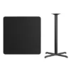 Flash Furniture 36'' Square Black Laminate Table Top With 30'' X 30'' Bar Height Table Base