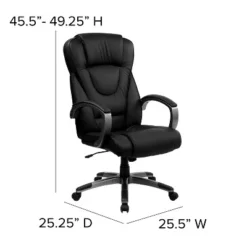 Flash Furniture High Back Black LeatherSoft Executive Swivel Office Chair With Titanium Nylon Base And Loop Arms -Flash Furniture Shop GUEST 02ecef0b 6035 4737 bb24 96a42a04d70d