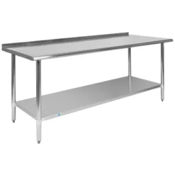 Flash Furniture Stainless Steel 18 Gauge Prep And Work Table With 1.5" Backsplash And Undershelf, NSF -Flash Furniture Shop GUEST 04132c49 e480 4ed4 a1b9 27a650009fc2