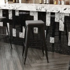 Flash Furniture Perry Poly Resin Wood Square Seat With Rounded Edges For Colorful Metal Barstools -Flash Furniture Shop GUEST 04745a1a 6e8b 4753 aab5 8e38204a96ca