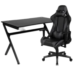 Flash Furniture Gaming Desk And Reclining Gaming Chair Set With Cup Holder, Headphone Hook & 2 Wire Management Holes -Flash Furniture Shop GUEST 04820f29 f7a1 4fa5 abc5 4abb677a239e