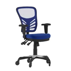 Flash Furniture Nicholas Mid-Back Multifunction Executive Swivel Ergonomic Office Chair With Adjustable Arms And Transparent Roller Wheels -Flash Furniture Shop GUEST 059bd6af 54f2 4038 8e32 178fbb494b36