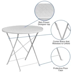 Flash Furniture Oia Commercial Grade 30" Round Indoor-Outdoor Steel Folding Patio Table -Flash Furniture Shop GUEST 06980f94 cee5 4954 be40 bbf1bb29a5a9
