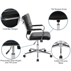 Flash Furniture Mid-Back LeatherSoft Contemporary Panel Executive Swivel Office Chair -Flash Furniture Shop GUEST 069dc11a ddc8 4555 844d 4acb1668ef3c