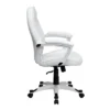 Mid-Back White Leather Executive Swivel Office Chair - Flash Furniture