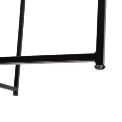 Flash Furniture Greenwich Collection End Table - Modern Clear Glass Accent Table With Crisscross Matte Black Frame -Flash Furniture Shop GUEST 07d002f5 ece3 44a7 a4fc 709510e2bf01