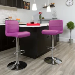 Flash Furniture Contemporary Vinyl Adjustable Height Barstool With Rolled Seat And Chrome Base -Flash Furniture Shop GUEST 0870c881 dc6a 453a 994a af287c318005