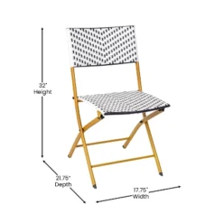 Flash Furniture Rouen Three Piece Folding French Bistro Set In PE Rattan With Metal Frames For Indoor And Outdoor Use 22 Flash Furniture Rouen Three Piece Folding French Bistro Set In PE Rattan With Metal Frames For Indoor And Outdoor Use -Flash Furniture Shop GUEST 0899cffc a81a 453d b59e 287fecd4a09d