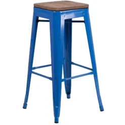 Flash Furniture 30" High Backless Metal Barstool With Square Wood Seat -Flash Furniture Shop GUEST 0946d13e 7d2e 40df 9af7 e339850ebed1