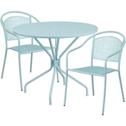 Flash Furniture Oia Commercial Grade 35.25" Round Indoor-Outdoor Steel Patio Table Set With 2 Round Back Chairs 9 Flash Furniture Oia Commercial Grade 35.25" Round Indoor-Outdoor Steel Patio Table Set With 2 Round Back Chairs -Flash Furniture Shop GUEST 09579f70 05da 436c ae78 c08cfb2ceee1