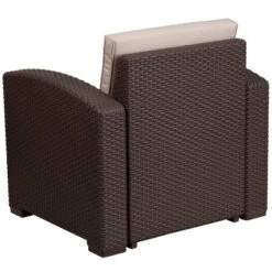 Flash Furniture Chocolate Brown Faux Rattan Chair With All-Weather Beige Cushion 14 Flash Furniture Chocolate Brown Faux Rattan Chair With All-Weather Beige Cushion -Flash Furniture Shop GUEST 099d2a0c f364 43a6 ab5f c0f518ce82cf