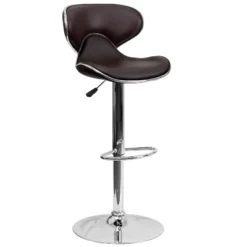 Flash Furniture Contemporary Cozy Mid-Back Vinyl Adjustable Height Barstool With Chrome Base -Flash Furniture Shop GUEST 09d5f676 2f9d 4591 b4eb 63c6e93bd47a