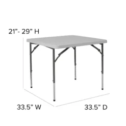Flash Furniture 2.79-Foot Square Height Adjustable Granite White Plastic Folding Table -Flash Furniture Shop GUEST 0bc93384 3e32 41cc b9c1 97c6f2c7baf9