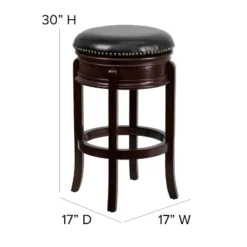Flash Furniture 29'' High Backless Wood Barstool With Carved Apron And LeatherSoftSoft Swivel Seat -Flash Furniture Shop GUEST 0c3e7c05 7bb6 45e4 a370 1da4149ba6a7
