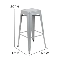 Flash Furniture Cierra Set Of 4 Commercial Grade 30" High Backless Metal Indoor Bar Height Stools With All-Weather Poly Resin Seats 19 Flash Furniture Cierra Set Of 4 Commercial Grade 30" High Backless Metal Indoor Bar Height Stools With All-Weather Poly Resin Seats -Flash Furniture Shop GUEST 0e567fee 8d54 43cd 8d1b dbc07139408c
