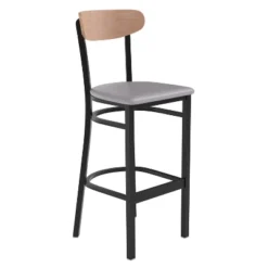 Flash Furniture Wright Commercial Grade Barstool With 500 LB. Capacity Steel Frame, Solid Wood Seat, And Boomerang Back -Flash Furniture Shop GUEST 0e5b1a48 26cc 45fa 8293 54b0a8f209df