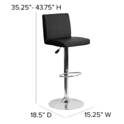 Flash Furniture Contemporary Vinyl Adjustable Height Barstool With Panel Back And Chrome Base -Flash Furniture Shop GUEST 0ec6dfca 5bea 4a1f 97c2 d9baf3d1effa