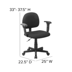 Flash Furniture Wayne Mid-Back Black Fabric Swivel Task Office Chair With Adjustable Arms 11 Flash Furniture Wayne Mid-Back Black Fabric Swivel Task Office Chair With Adjustable Arms -Flash Furniture Shop GUEST 0ee493d2 82ab 4680 bd5b 8a2f9d560a2e