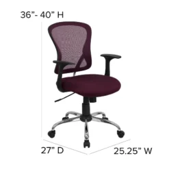 Flash Furniture Mid-Back Mesh Swivel Task Office Chair With Chrome Base And Arms -Flash Furniture Shop GUEST 10e48d38 7f9c 494f 9102 4e7a53a0e01c