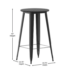Flash Furniture Declan Commercial Indoor/Outdoor Bar Top Table, 23.75" Round All Weather Poly Resin Top With Steel Base -Flash Furniture Shop GUEST 112aaa5a f5fc 4417 bd69 815bed297942