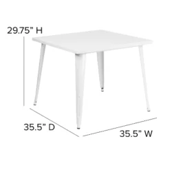 Flash Furniture Commercial Grade 35.5" Square Metal Indoor-Outdoor Table -Flash Furniture Shop GUEST 11b41f8f 3c6b 416a 8d36 2a817bb9c5c6