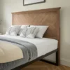 Flash Furniture Fiona Herring Bone Wooden Adjustable Headboard For Universal Metal Bed Frames