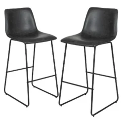 Flash Furniture 30 Inch Commercial Grade LeatherSoft Bar Height Barstools, Set Of 2 -Flash Furniture Shop GUEST 12f0aa07 c5e5 42a1 99e9 950193180614
