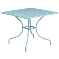 Flash Furniture Oia Commercial Grade 35.5" Square Indoor-Outdoor Steel Patio Table With Umbrella Hole -Flash Furniture Shop GUEST 131bc678 f49d 410c 9297 2eaa57ff4bc8