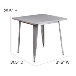 Flash Furniture Commercial Grade 31.5" Square Metal Indoor-Outdoor Table -Flash Furniture Shop GUEST 13208e53 0484 4fef bea5 f9b11bd329a2