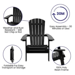 Flash Furniture 2 Pack Charlestown All-Weather Poly Resin Folding Adirondack Chairs With Side Table 16 Flash Furniture 2 Pack Charlestown All-Weather Poly Resin Folding Adirondack Chairs With Side Table -Flash Furniture Shop GUEST 151b4352 4ad0 4e52 8d0d 3a62ba30085e