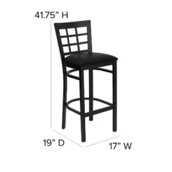 Flash Furniture Black Window Back Metal Restaurant Barstool -Flash Furniture Shop GUEST 159b420a 5d9b 43f9 a011 dd4c75989a58