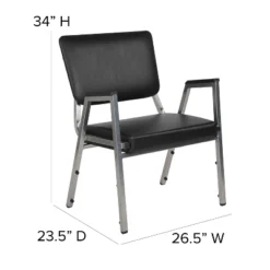 Flash Furniture HERCULES Series 1000 Lb. Rated Black Antimicrobial Vinyl Bariatric Medical Reception Arm Chair With 3/4 Panel Back -Flash Furniture Shop GUEST 17406ce0 8d02 4ae3 b58e 032d4734f8ee
