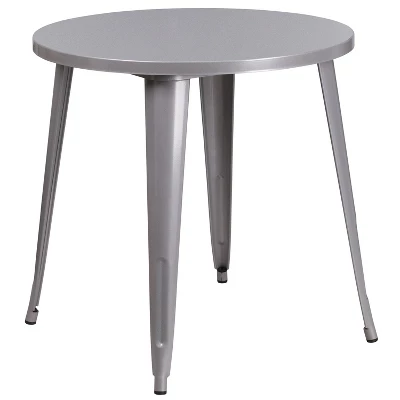 Flash Furniture Commercial Grade 30" Round Metal Indoor-Outdoor Table 15 Flash Furniture Commercial Grade 30" Round Metal Indoor-Outdoor Table - Image 15