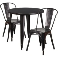 Flash Furniture Commercial Grade 30" Round Metal Indoor-Outdoor Table Set With 2 Cafe Chairs 14 Flash Furniture Commercial Grade 30" Round Metal Indoor-Outdoor Table Set With 2 Cafe Chairs -Flash Furniture Shop GUEST 1885e7d4 827c 4559 af33 67fcf9468aa4