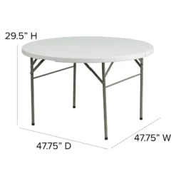 Flash Furniture 4-Foot Round Bi-Fold Granite White Plastic Banquet And Event Folding Table With Carrying Handle 8 Flash Furniture 4-Foot Round Bi-Fold Granite White Plastic Banquet And Event Folding Table With Carrying Handle -Flash Furniture Shop GUEST 188f440a 4a67 4071 8334 9b78c5c8eabb