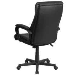 Flash Furniture Raya High Back Black LeatherSoft Executive Swivel Office Chair With Slight Mesh Accent And Arms -Flash Furniture Shop GUEST 18a80ea5 9116 4ff9 9c2b 1d1441efe8f0