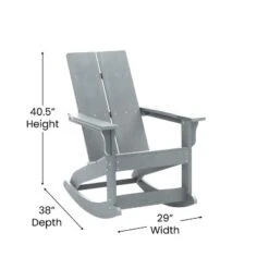 Flash Furniture Finn Modern Commercial Grade All-Weather 2-Slat Poly Resin Wood Rocking Adirondack Chair With Rust Resistant Stainless Steel Hardware -Flash Furniture Shop GUEST 19c3559b a056 4164 ac2a 53b8f21a1fcc