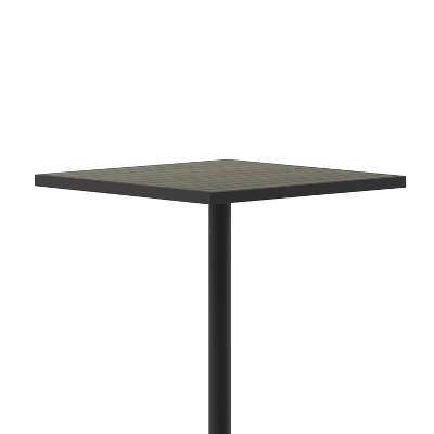 Flash Furniture Lark Commercial Grade 32" Square Outdoor Bar Height Table With Poly Resin Slats 7 Flash Furniture Lark Commercial Grade 32" Square Outdoor Bar Height Table With Poly Resin Slats - Image 7