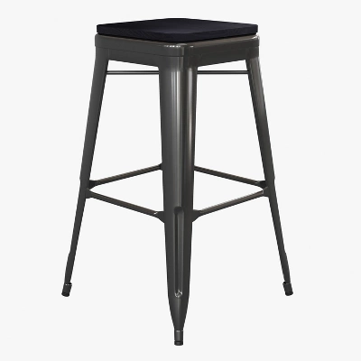 Flash Furniture Cierra Set Of 4 Commercial Grade 30" High Backless Metal Indoor Bar Height Stools With All-Weather Poly Resin Seats 14 Flash Furniture Cierra Set Of 4 Commercial Grade 30" High Backless Metal Indoor Bar Height Stools With All-Weather Poly Resin Seats - Image 14