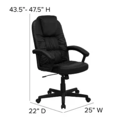 Flash Furniture Hansel High Back Black LeatherSoft Executive Swivel Office Chair With Arms -Flash Furniture Shop GUEST 1bff7b3e 1cf7 4fb5 bd07 4381b84cfdb7