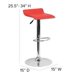 Flash Furniture Contemporary Vinyl Adjustable Height Barstool With Solid Wave Seat And Chrome Base -Flash Furniture Shop GUEST 1c6f37fc a167 4c52 a818 72b67c429860