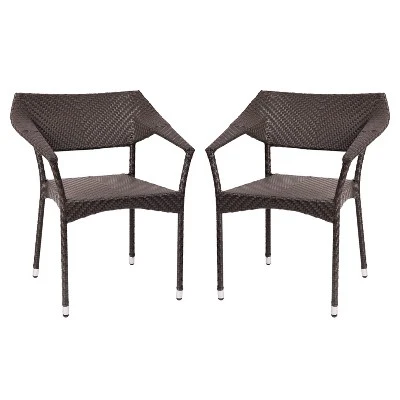 Flash Furniture Jace Set Of 2 Commercial Grade Stacking Patio Chairs, All Weather PE Rattan Wicker Patio Dining Chairs 11 Flash Furniture Jace Set Of 2 Commercial Grade Stacking Patio Chairs, All Weather PE Rattan Wicker Patio Dining Chairs - Image 11
