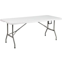 Flash Furniture 6-Foot Bi-Fold Plastic Banquet And Event Folding Table With Carrying Handle -Flash Furniture Shop GUEST 1eb91e04 2859 40e8 86bb 069d41477fa4