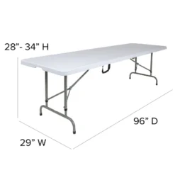 Flash Furniture 8-Foot Height Adjustable Bi-Fold Granite White Plastic Banquet And Event Folding Table With Carrying Handle -Flash Furniture Shop GUEST 1f1aba2f 8150 47c8 a8a7 5bf2aedf1b2f
