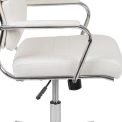 Flash Furniture Hansel High Back White LeatherSoft Contemporary Panel Executive Swivel Office Chair -Flash Furniture Shop GUEST 1f77ae01 d3c8 4105 96a8 0a83f99152e9